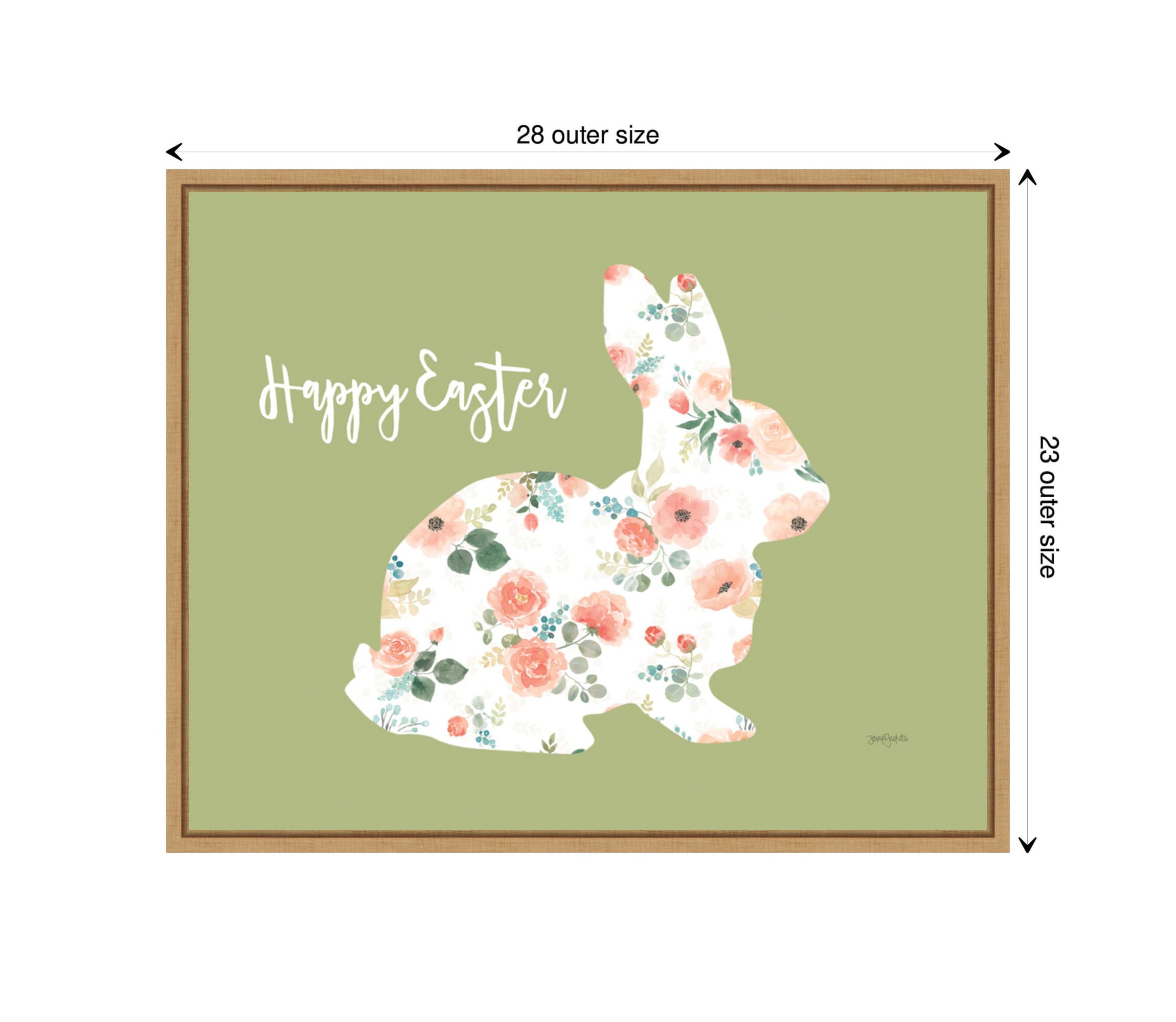Blooming Delight Bunny II Framed Canvas Wall Art Print