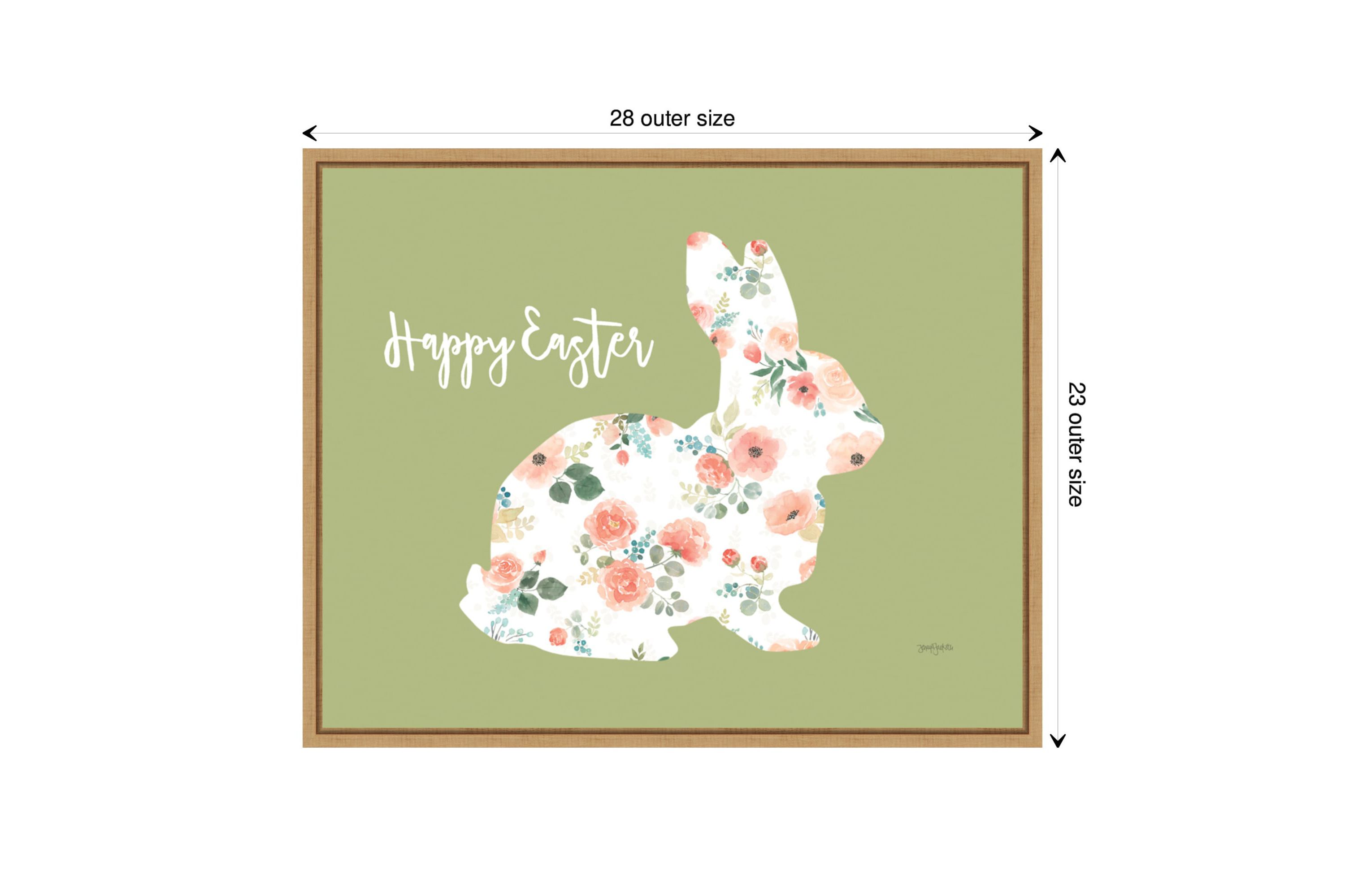 Blooming Delight Bunny II Framed Canvas Wall Art Print