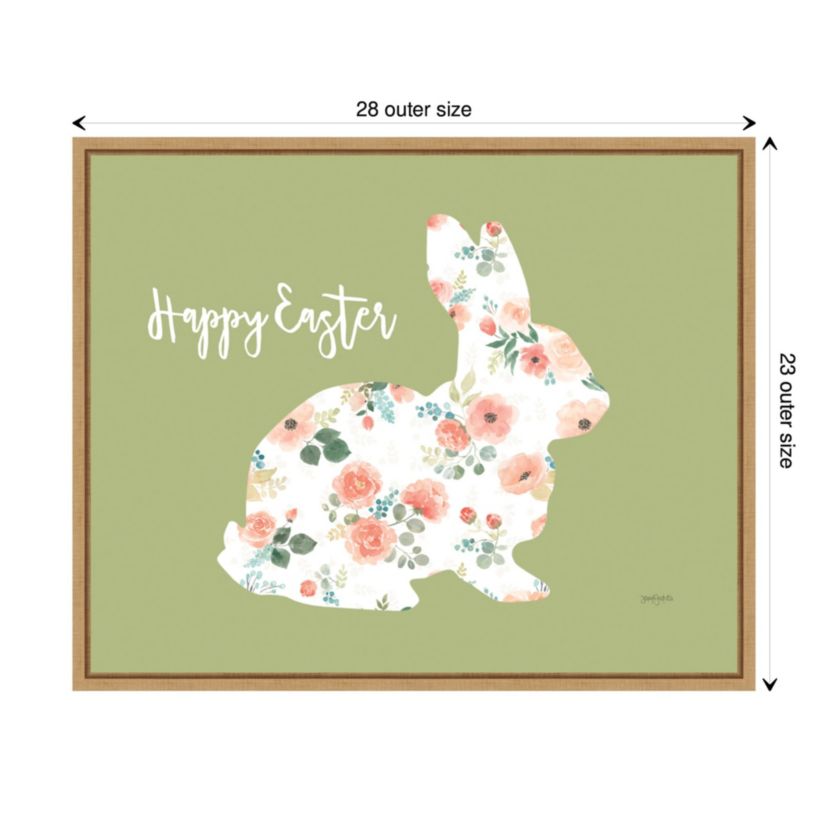 Blooming Delight Bunny II Framed Canvas Wall Art Print
