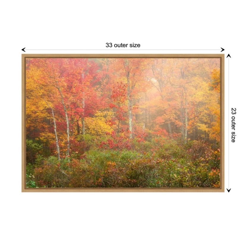 Soft Fall Forest Pallet Framed Canvas Wall Art Print