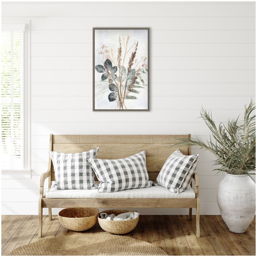 Bouquet 2 Natural Framed Canvas Wall Art Print