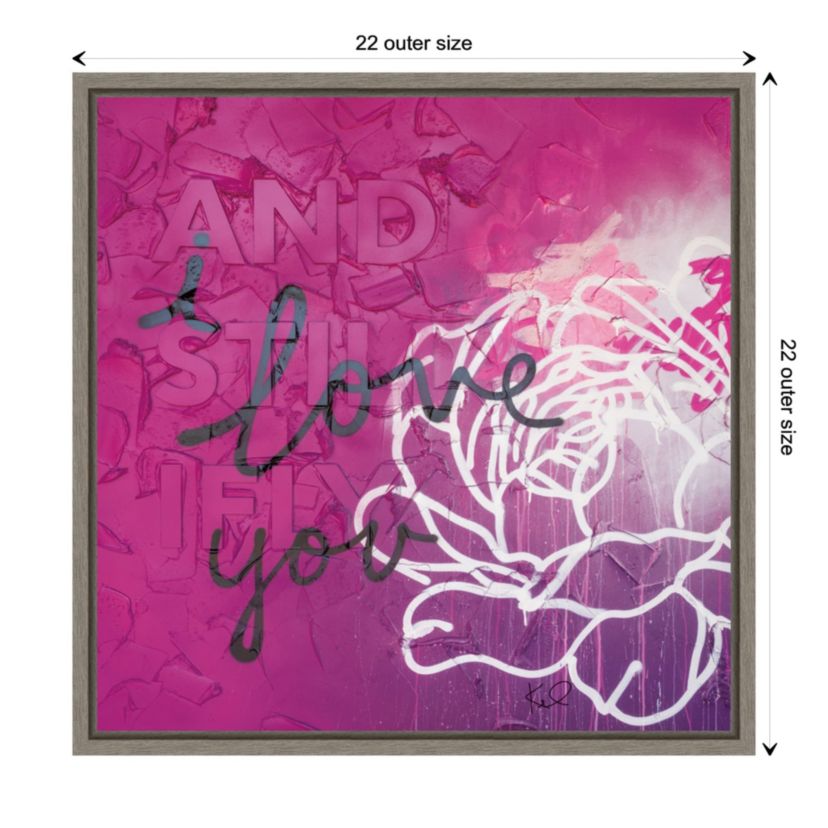 Lotus Love Framed Canvas Wall Art Print