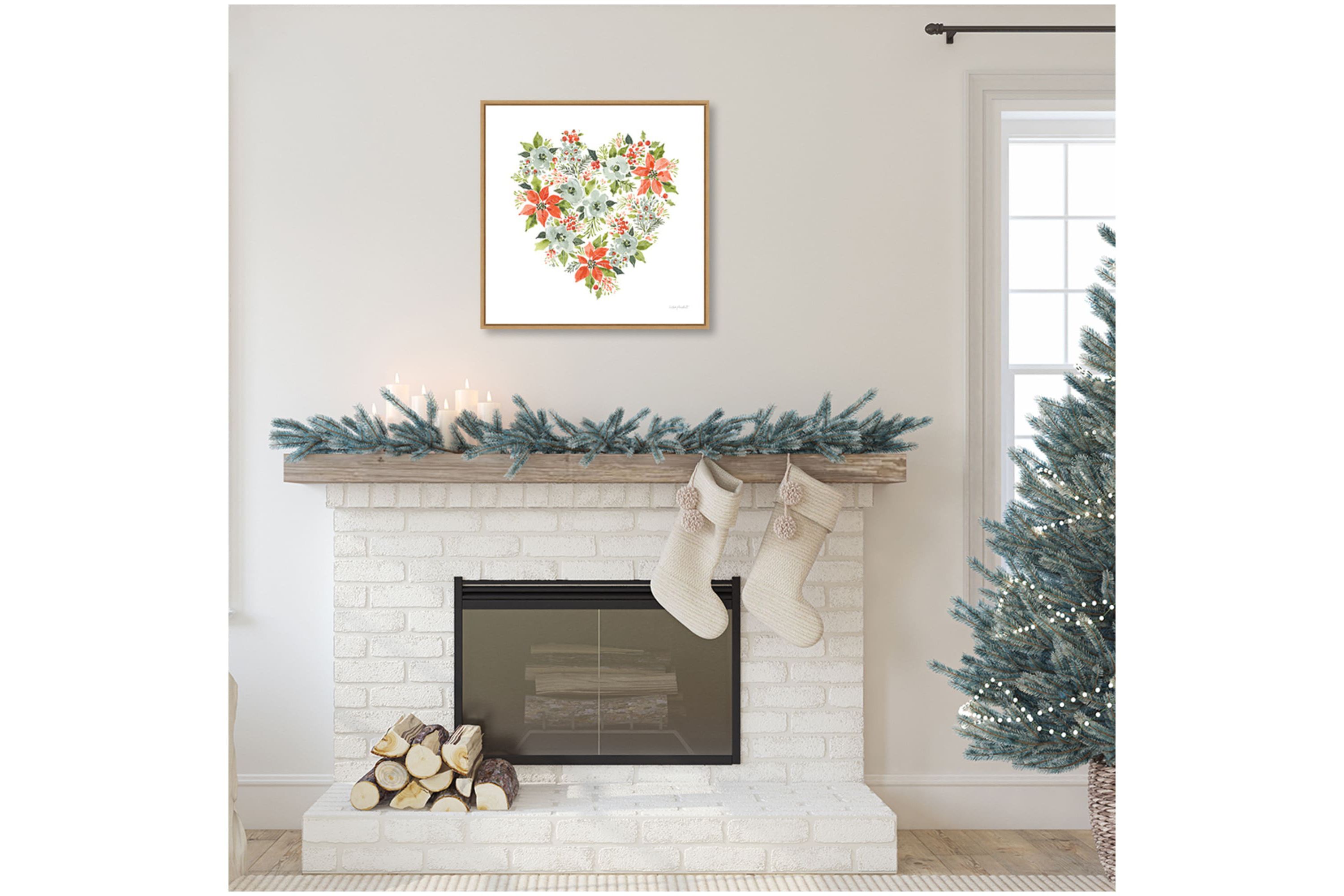 Christmas Forever VII Framed Canvas Wall Art Print
