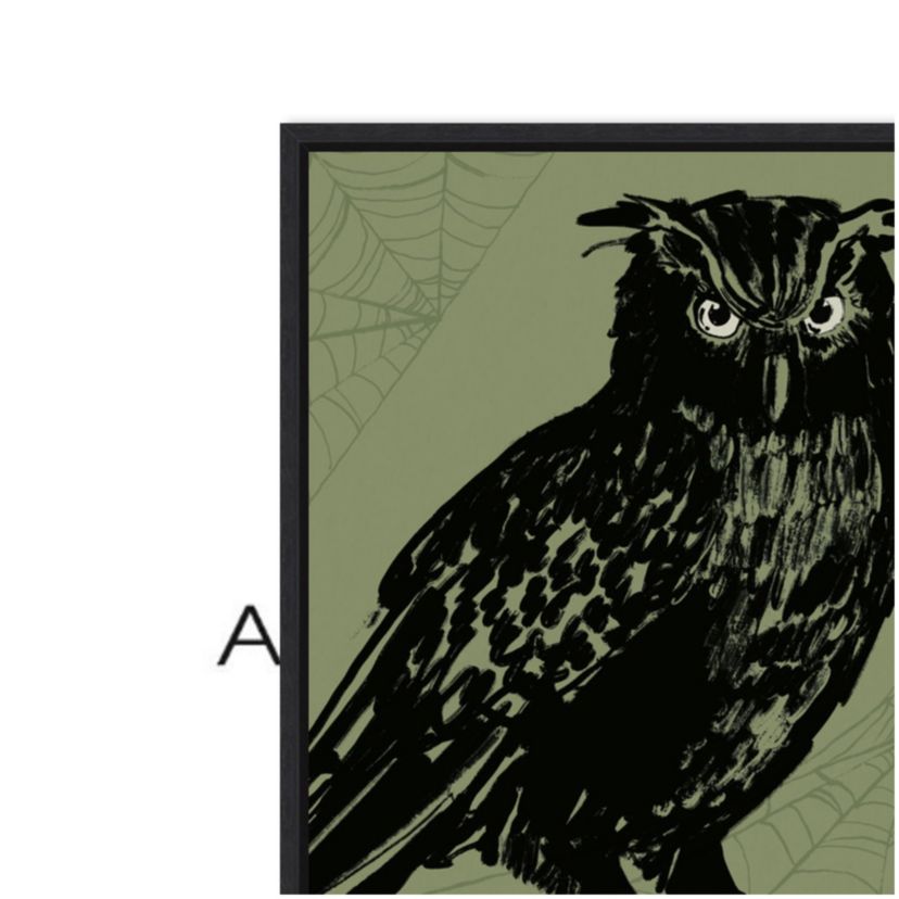 Haunted Halloween X Framed Canvas Wall Art Print