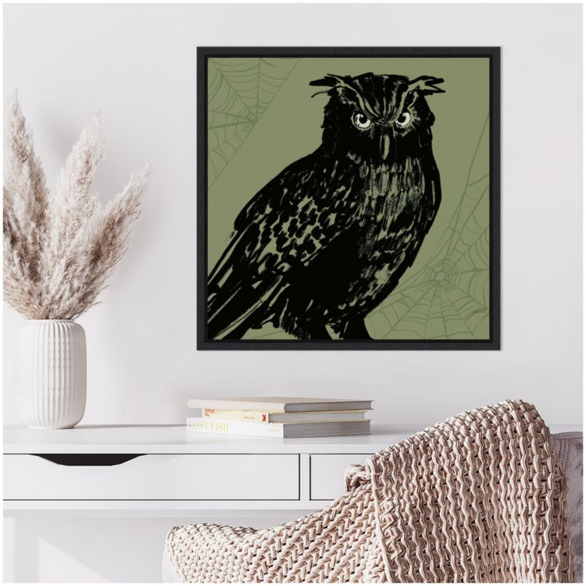 Haunted Halloween X Framed Canvas Wall Art Print