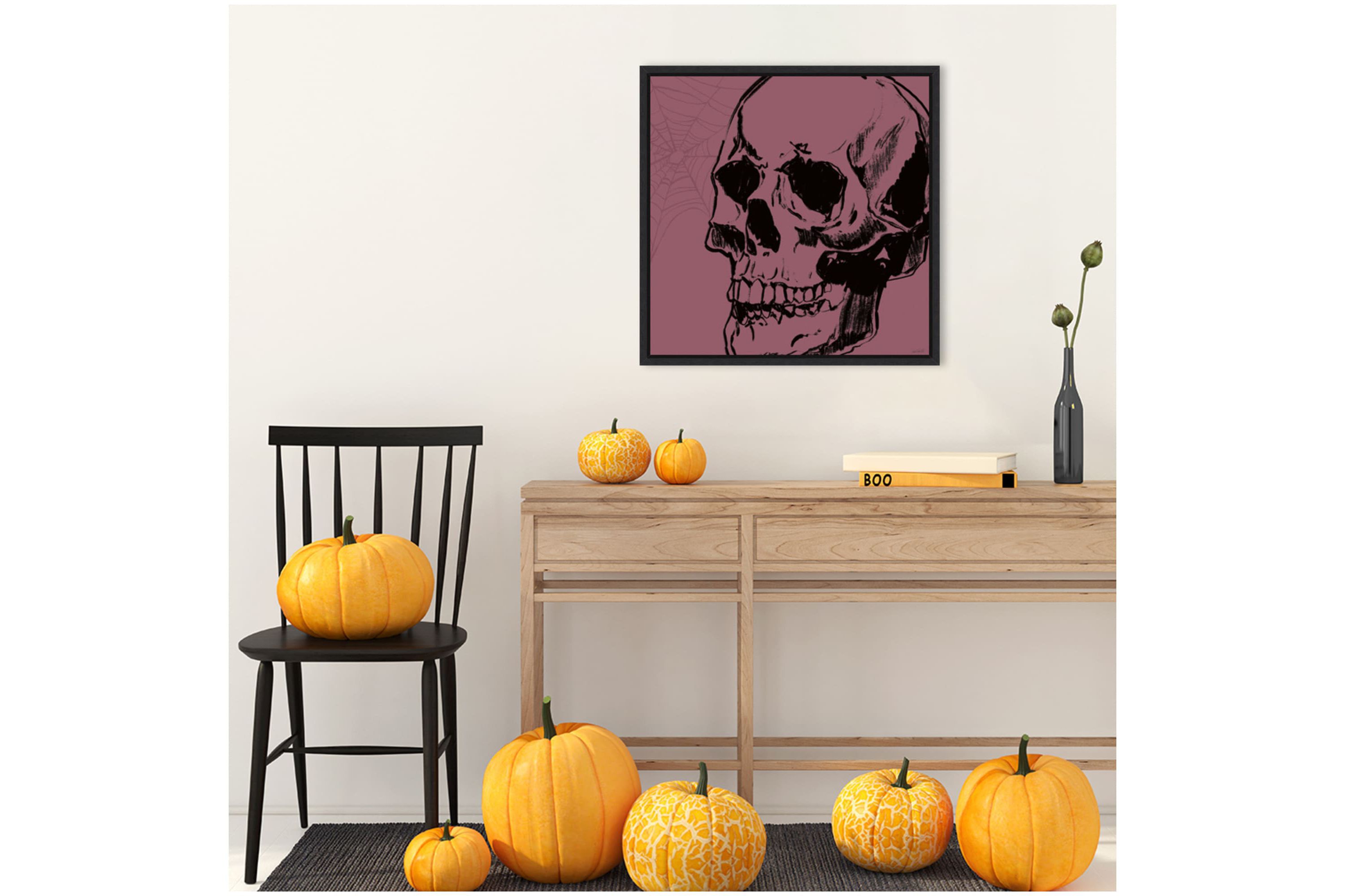 Haunted Halloween XIII Framed Canvas Wall Art Print