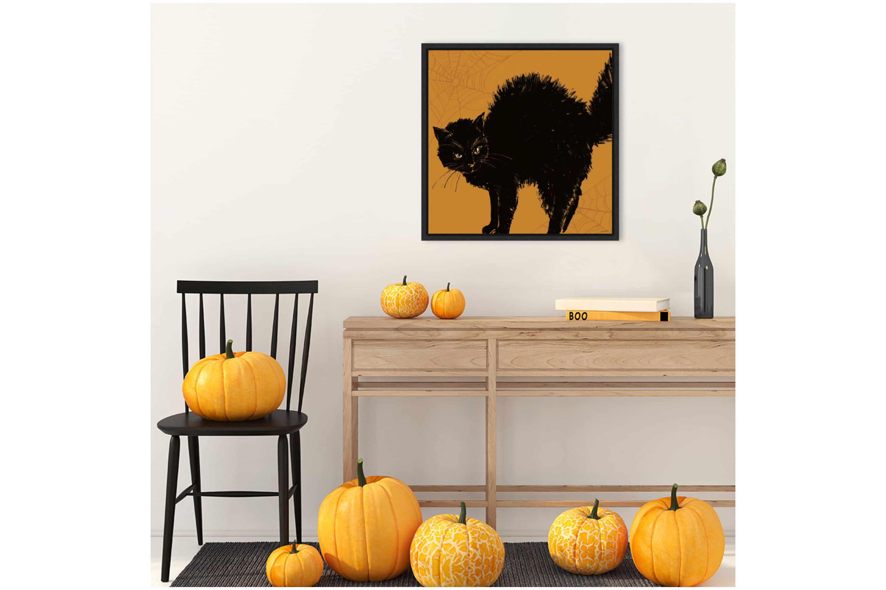Haunted Halloween VII Framed Canvas Wall Art Print