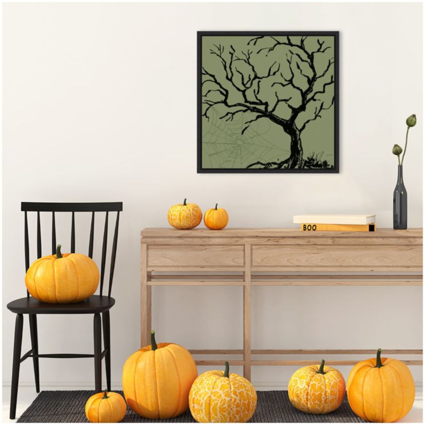Haunted Halloween V Framed Canvas Wall Art Print