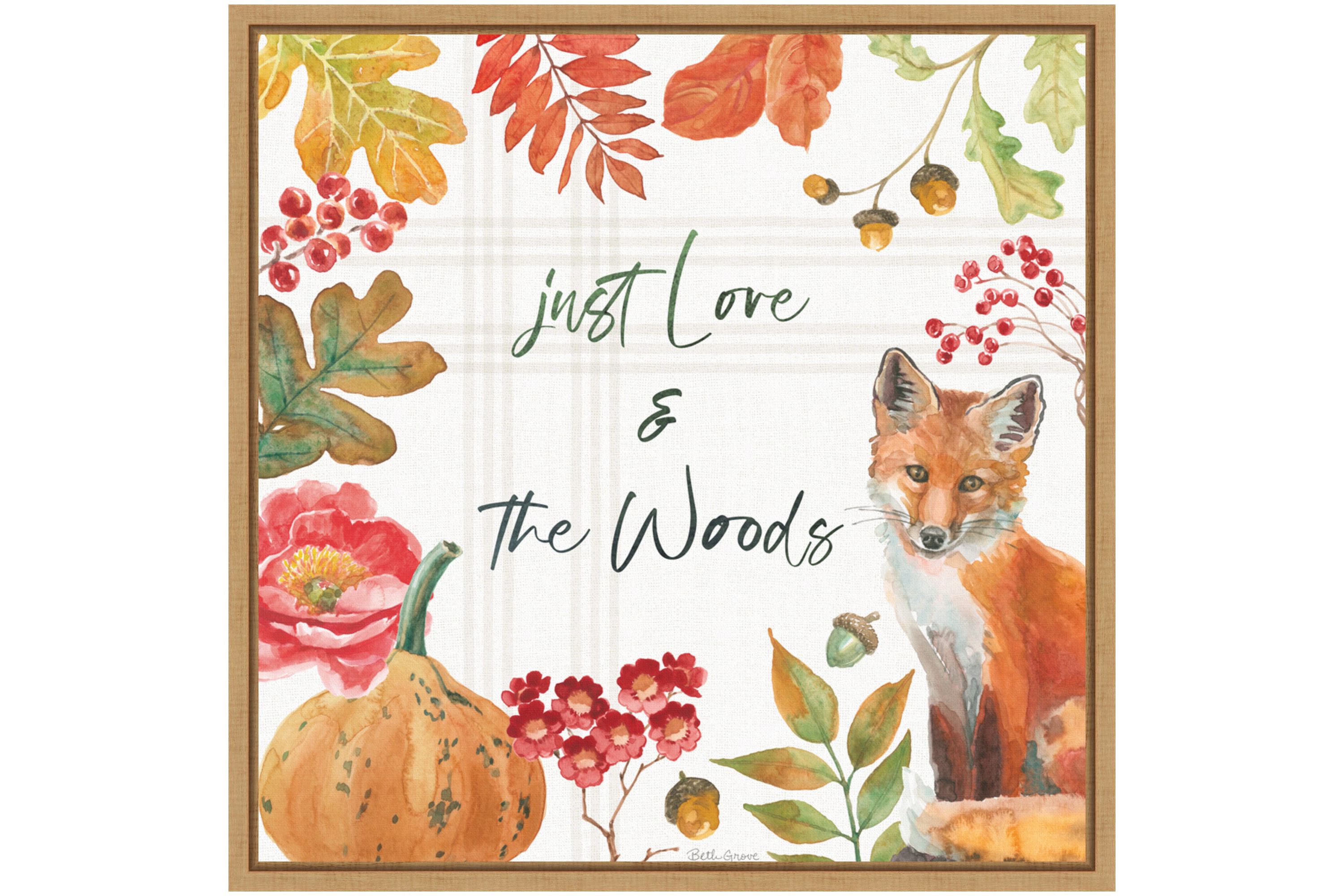 Wooded Harvest VII Framed Canvas Wall Art Print