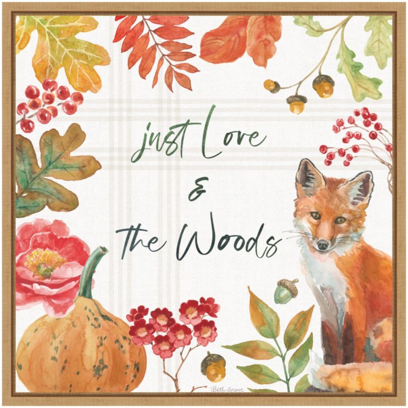 Wooded Harvest VII Framed Canvas Wall Art Print