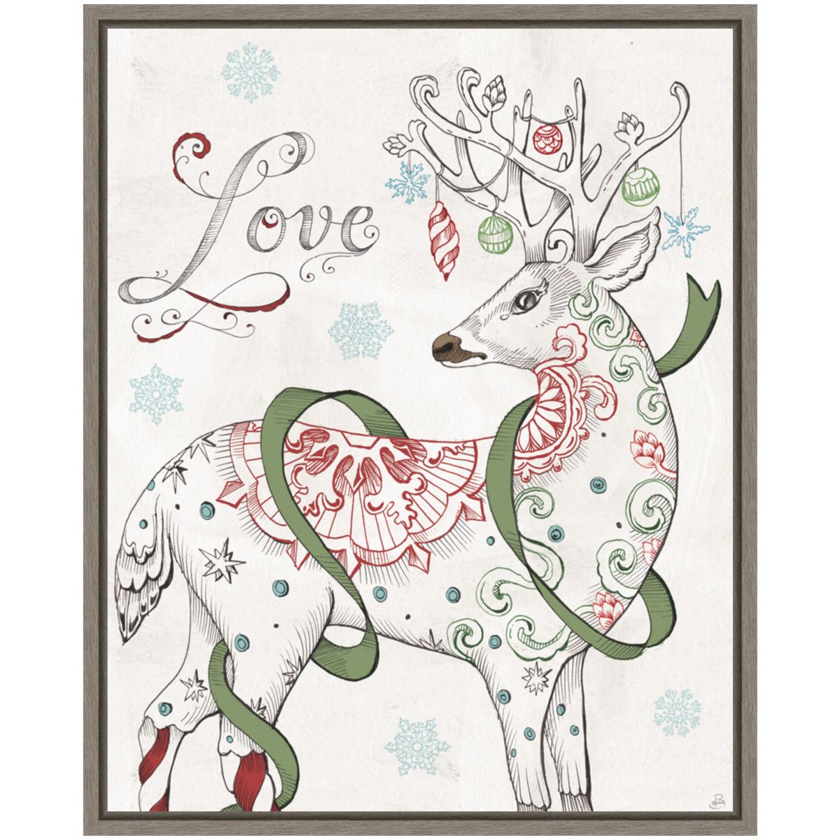 Christmas Season V Framed Canvas Wall Art Print