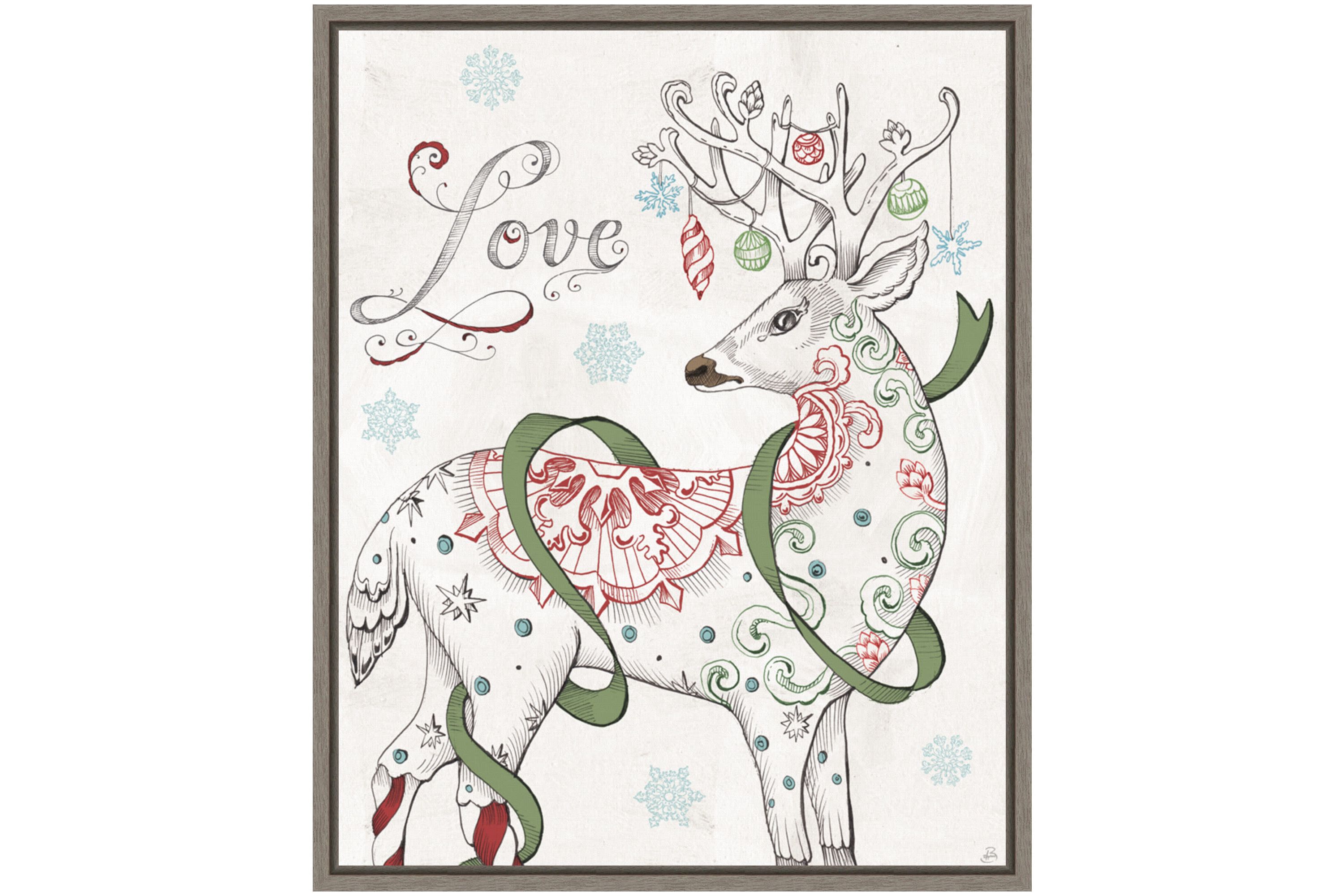 Christmas Season V Framed Canvas Wall Art Print