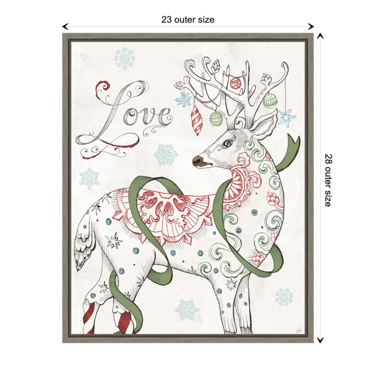 Christmas Season V Framed Canvas Wall Art Print