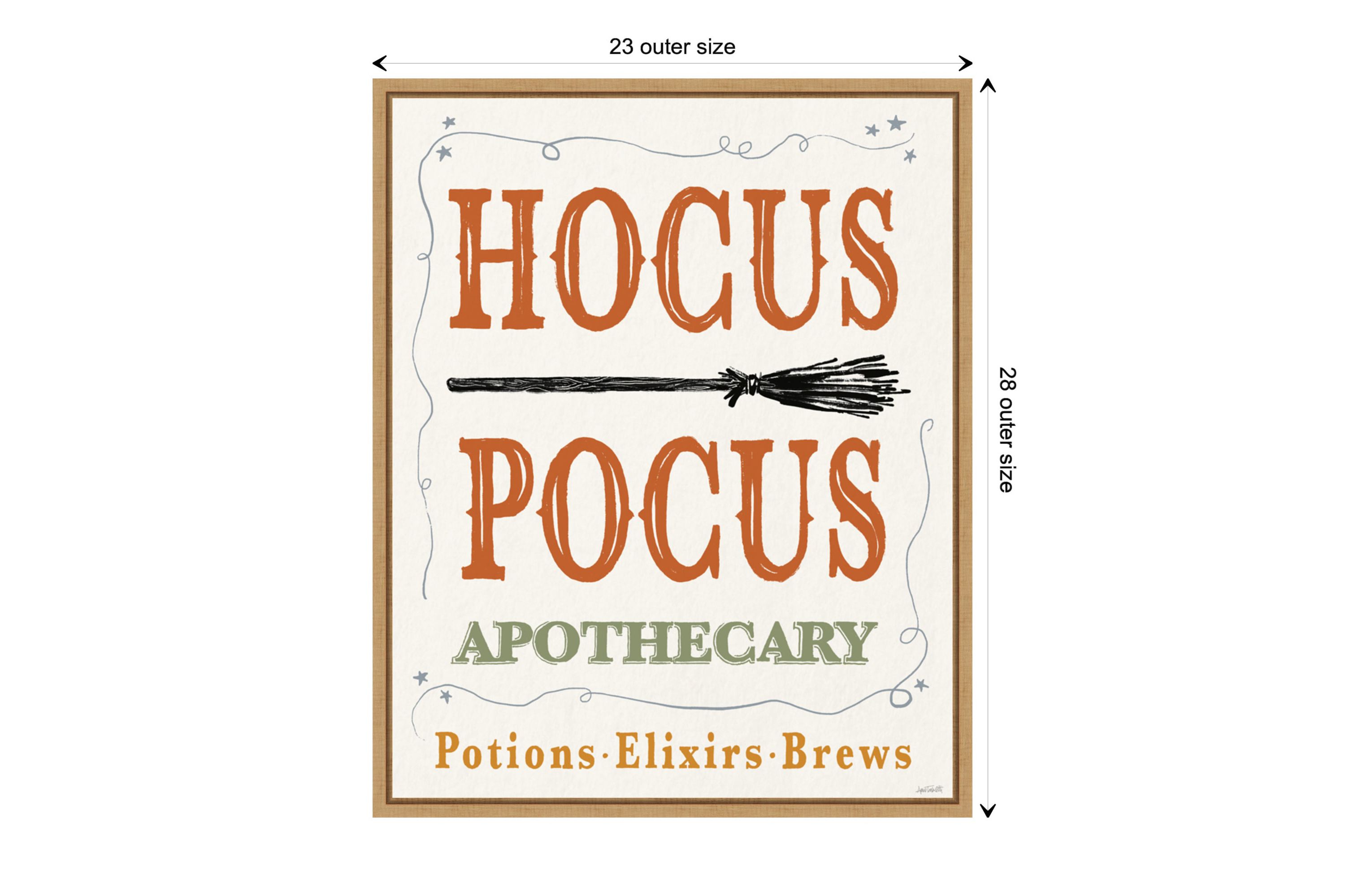 Hocus Pocus Halloween Color Framed Canvas Wall Art Print