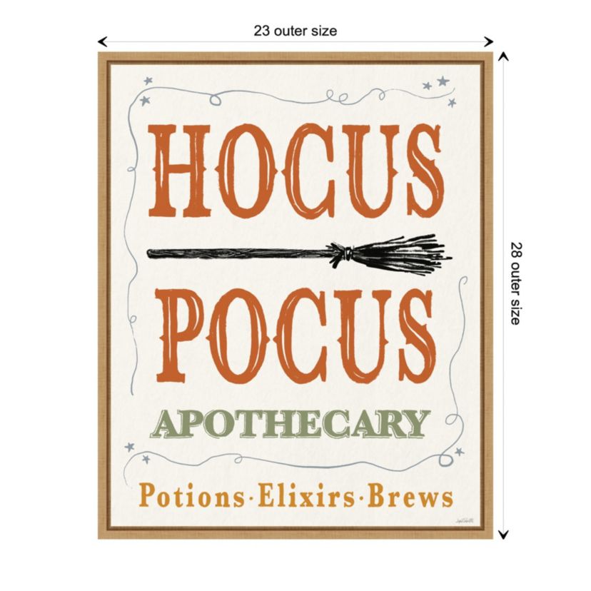 Hocus Pocus Halloween Color Framed Canvas Wall Art Print