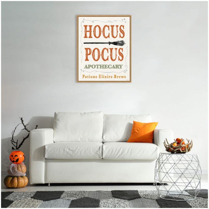 Hocus Pocus Halloween Color Framed Canvas Wall Art Print