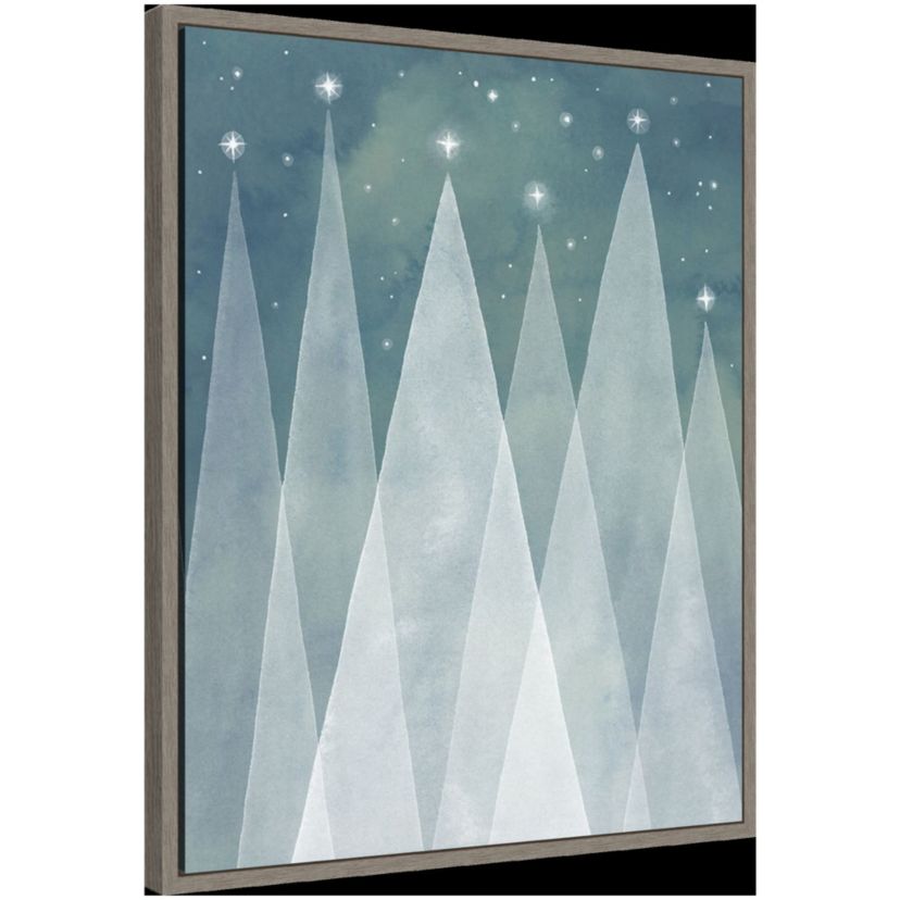Mod Evergreens II Framed Canvas Wall Art Print