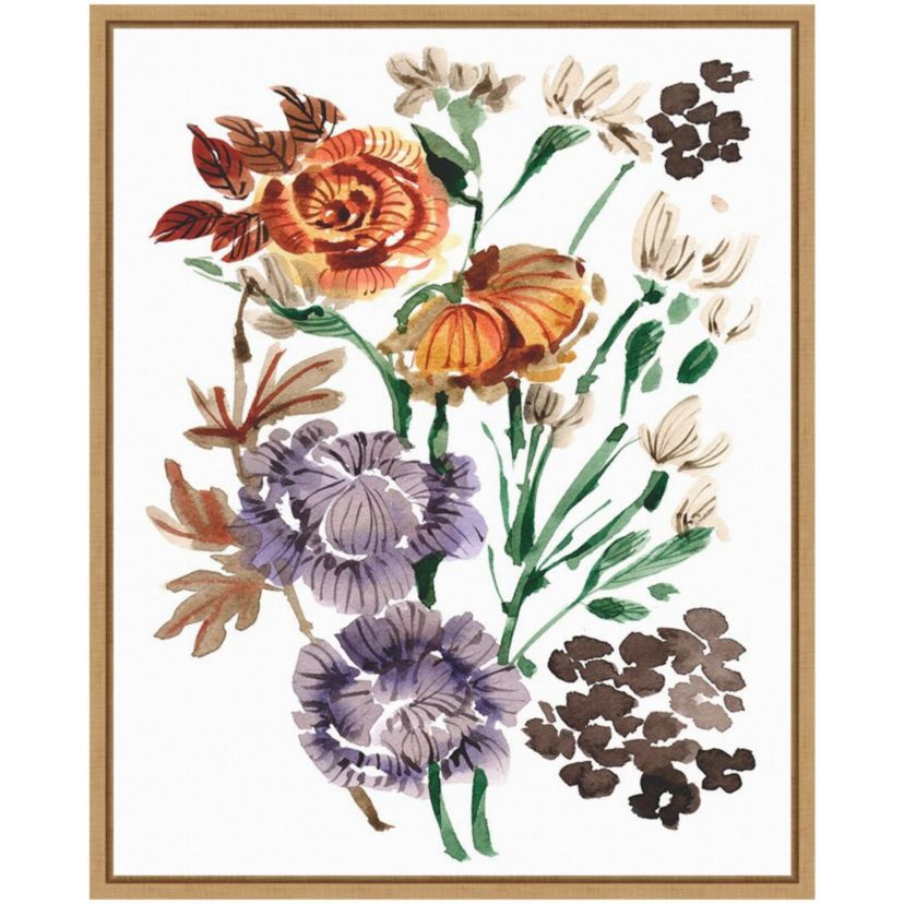 Autumn Garden Bouquet I Framed Canvas Wall Art Print