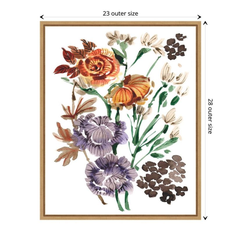Autumn Garden Bouquet I Framed Canvas Wall Art Print