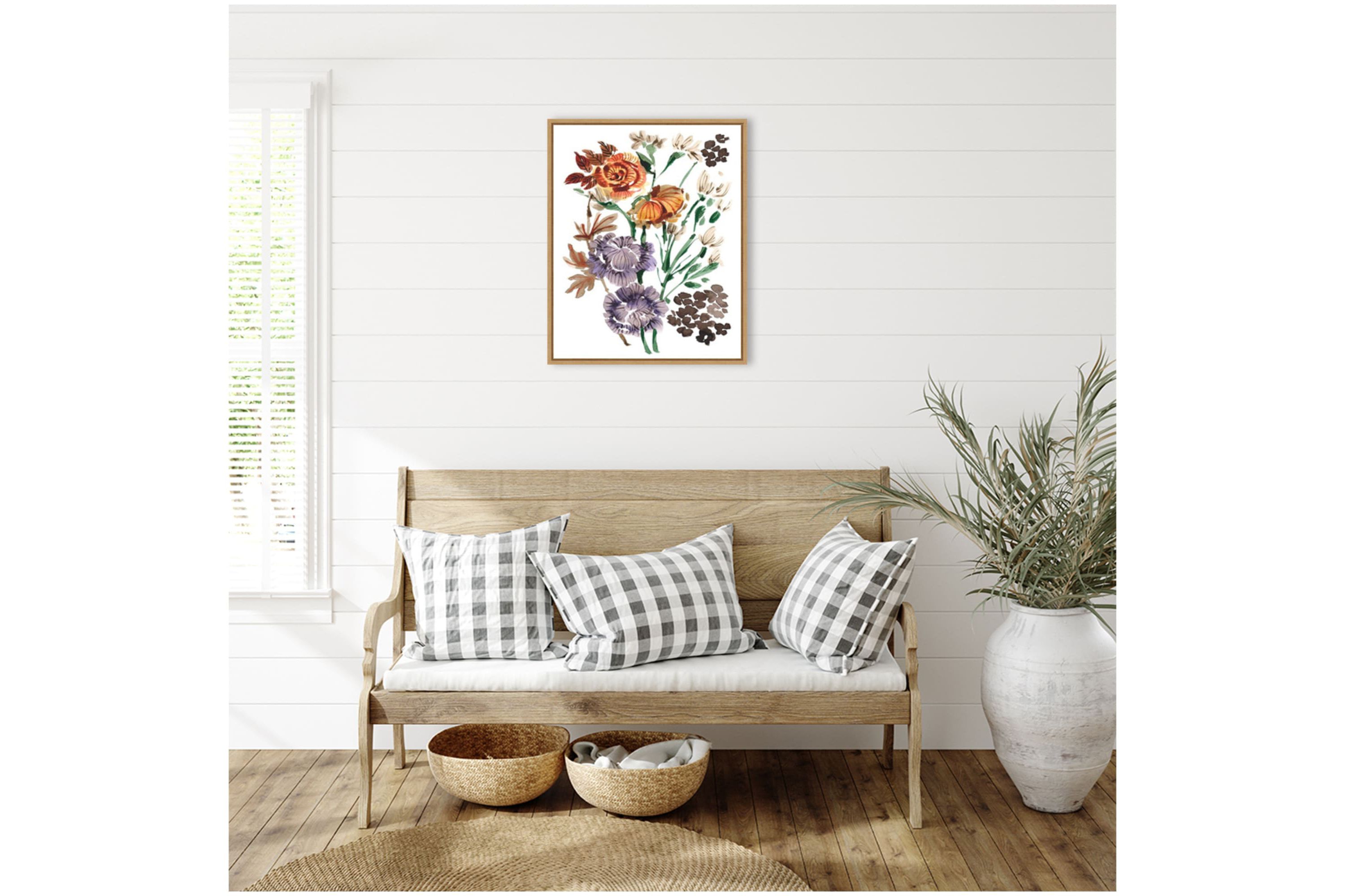 Autumn Garden Bouquet I Framed Canvas Wall Art Print