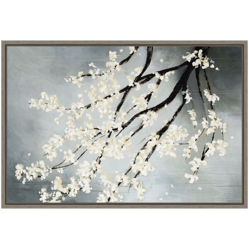 Cherry Tree Blossoms Framed Canvas Wall Art Print