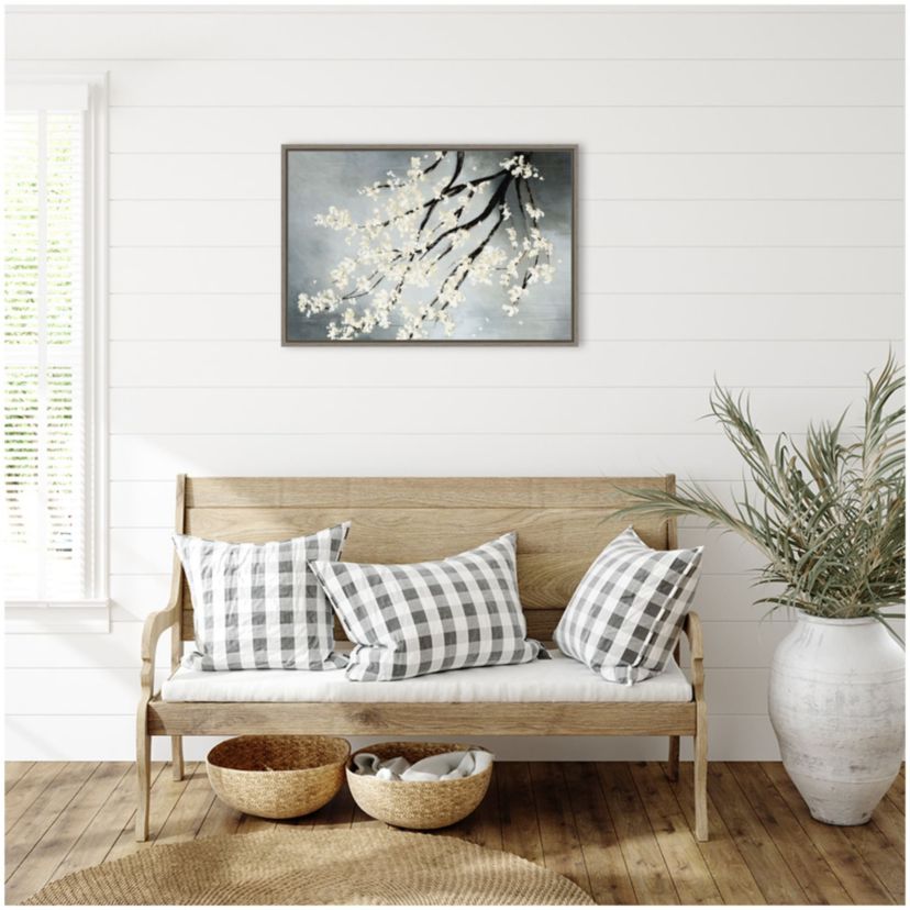 Cherry Tree Blossoms Framed Canvas Wall Art Print