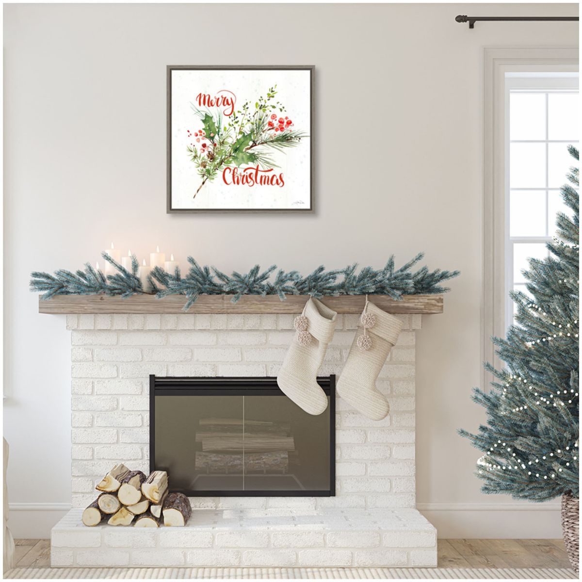 Celebrate the Season IV Framed Canvas Wall Art Print