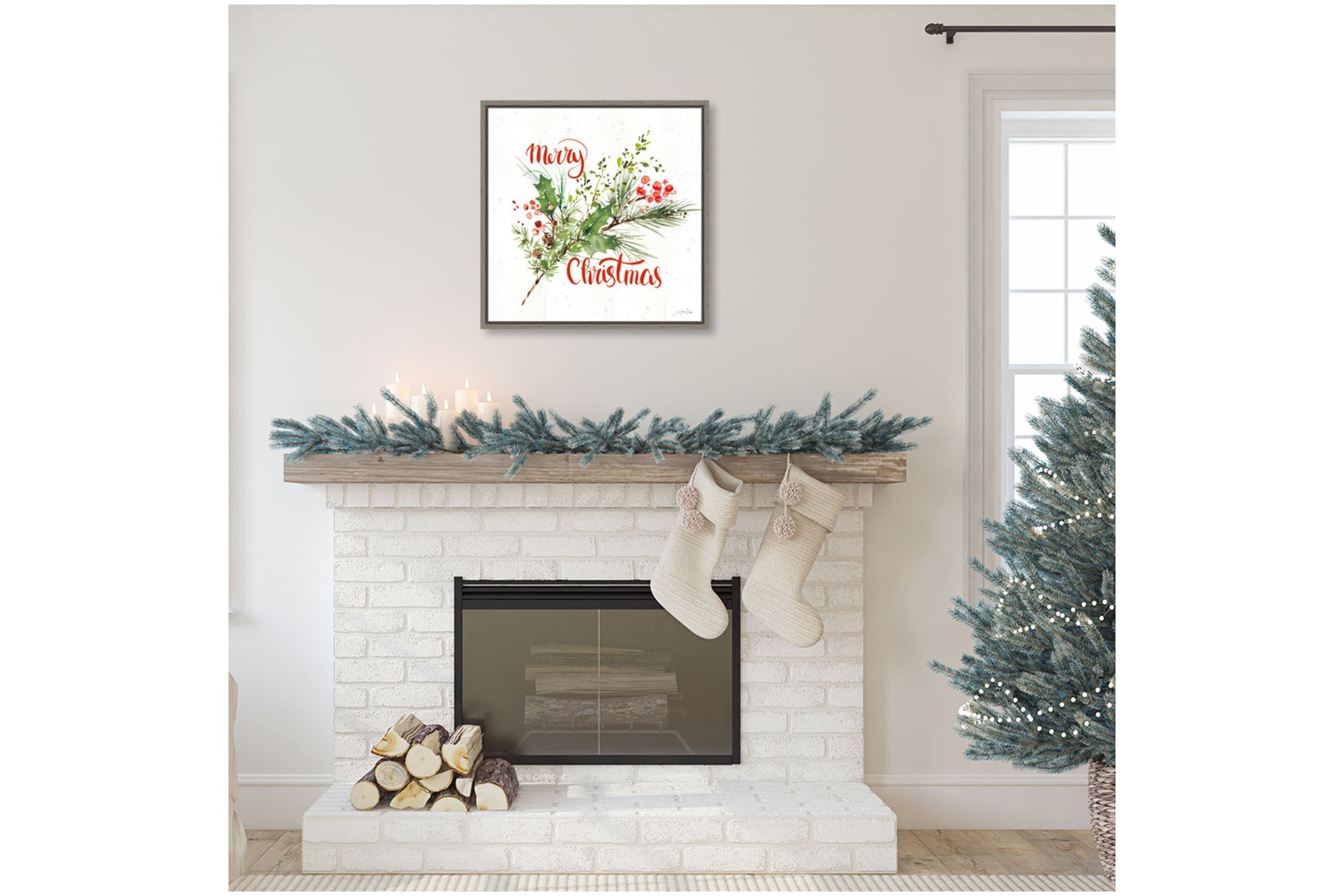 Celebrate the Season IV Framed Canvas Wall Art Print