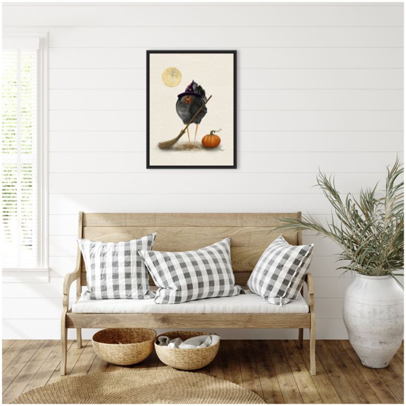 Banshee Halloween Hen Framed Canvas Wall Art Print