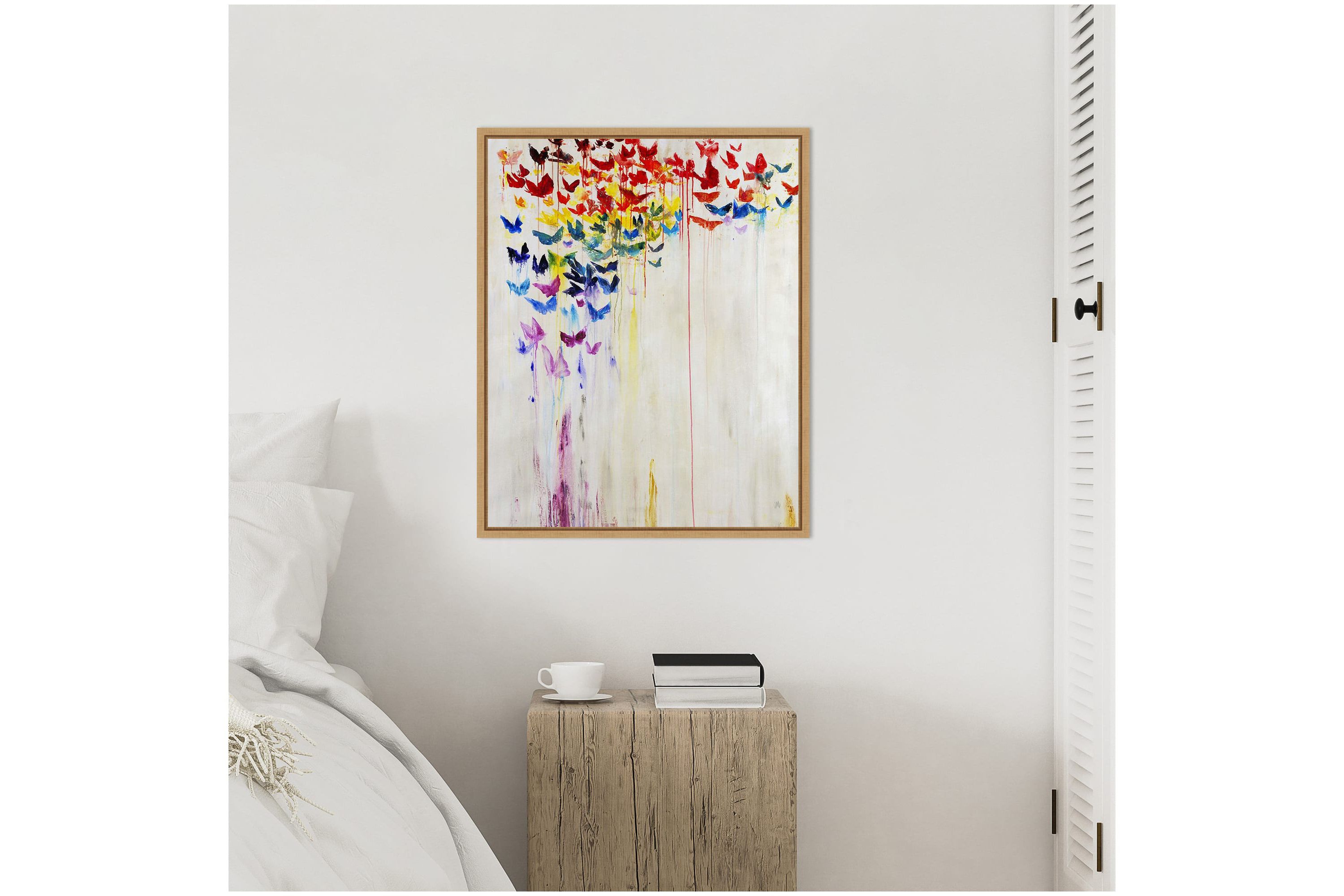 Butterfly Spectrum II Framed Canvas Wall Art Print