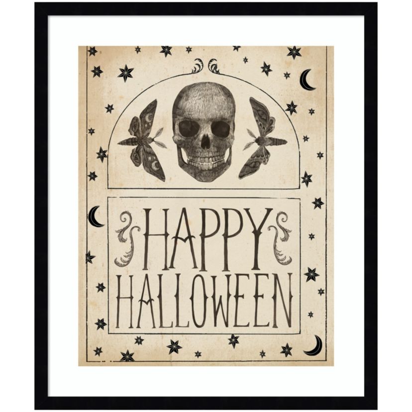 Hocus Pocus II Stars and Skull by Sara Zieve Miller Wood Framed Wall Art Print