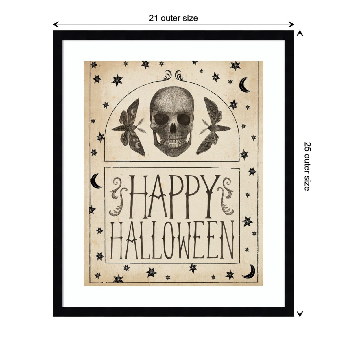 Hocus Pocus II Stars and Skull by Sara Zieve Miller Wood Framed Wall Art Print