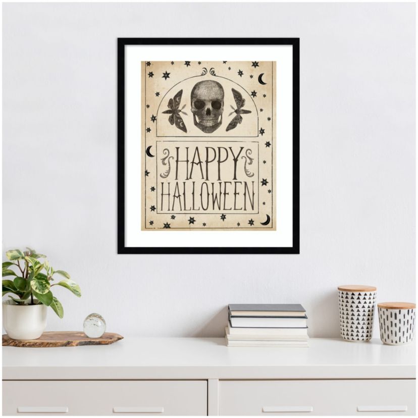 Hocus Pocus II Stars and Skull by Sara Zieve Miller Wood Framed Wall Art Print