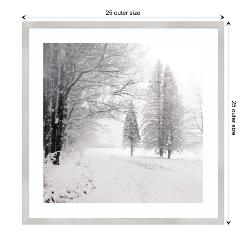 Let it Snow II BW by Sue Schlabach Wood Framed Wall Art Print