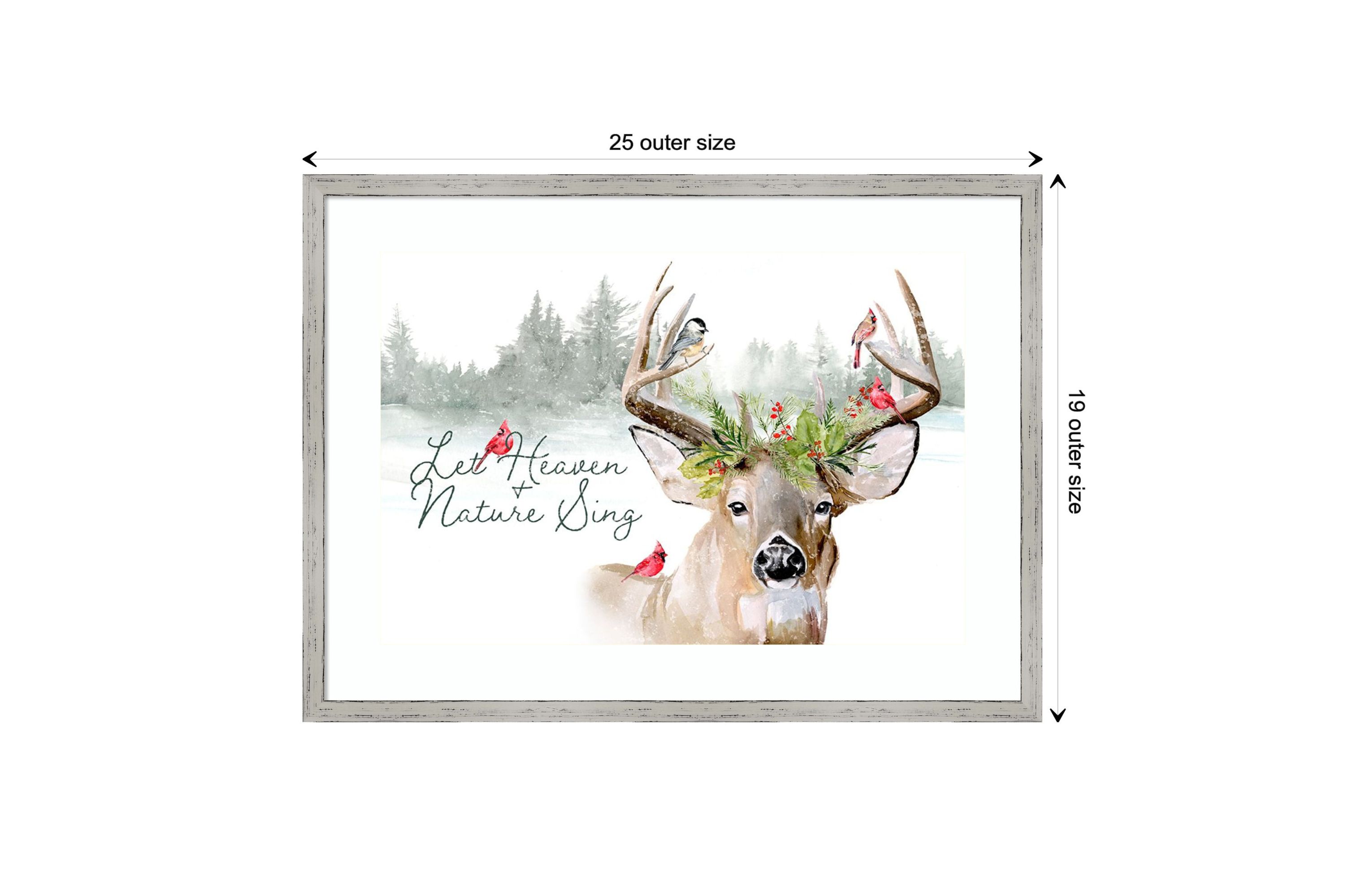 Holiday Deer Collection A by Jennifer Paxton Parker Wood Framed Wall Art Print