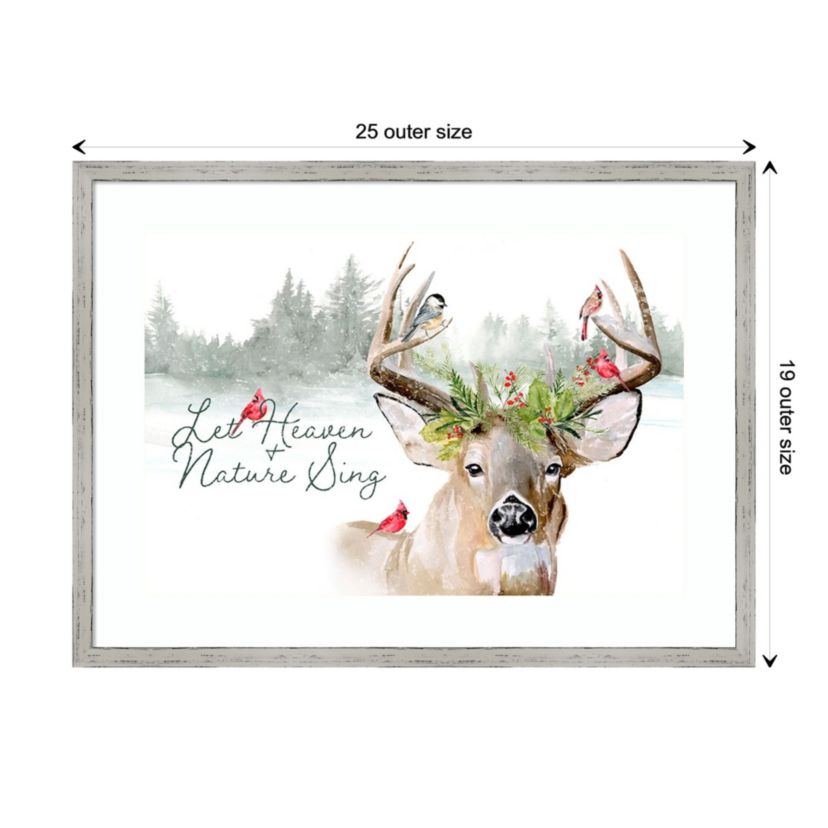 Holiday Deer Collection A by Jennifer Paxton Parker Wood Framed Wall Art Print