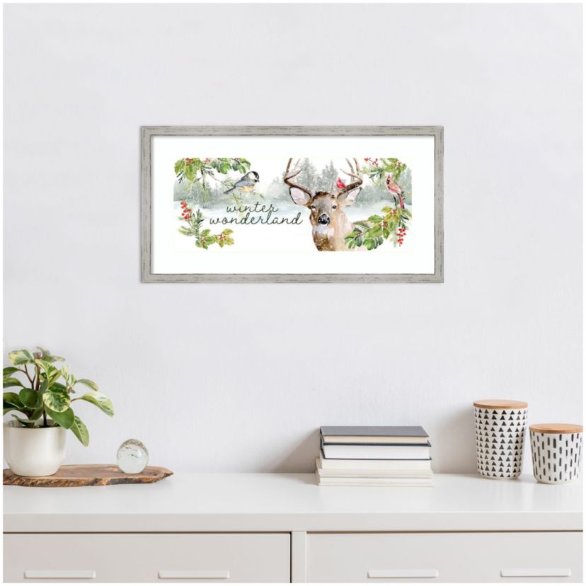 Holiday Deer Collection D by Jennifer Paxton Parker Wood Framed Wall Art Print
