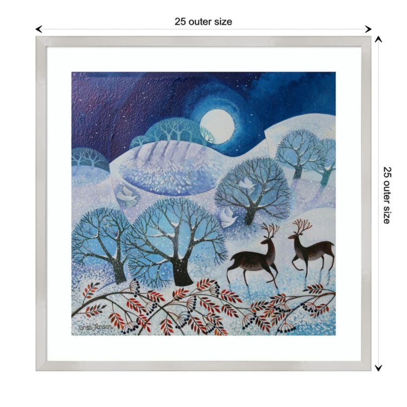 Snowy Land by Lisa Graa Jensen Wood Framed Wall Art Print