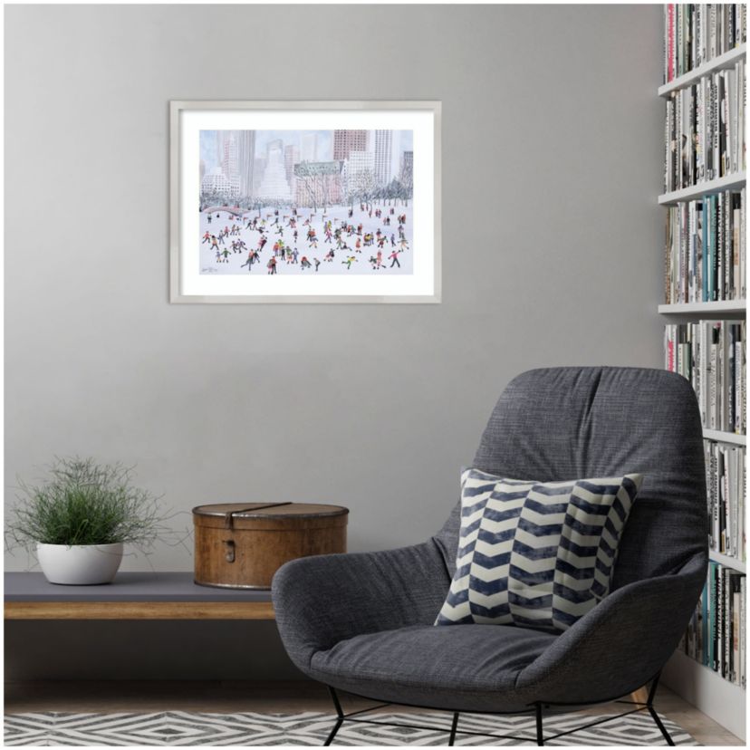Skating Rink Central Park New York by Judy Joel Wood Framed Wall Art Print