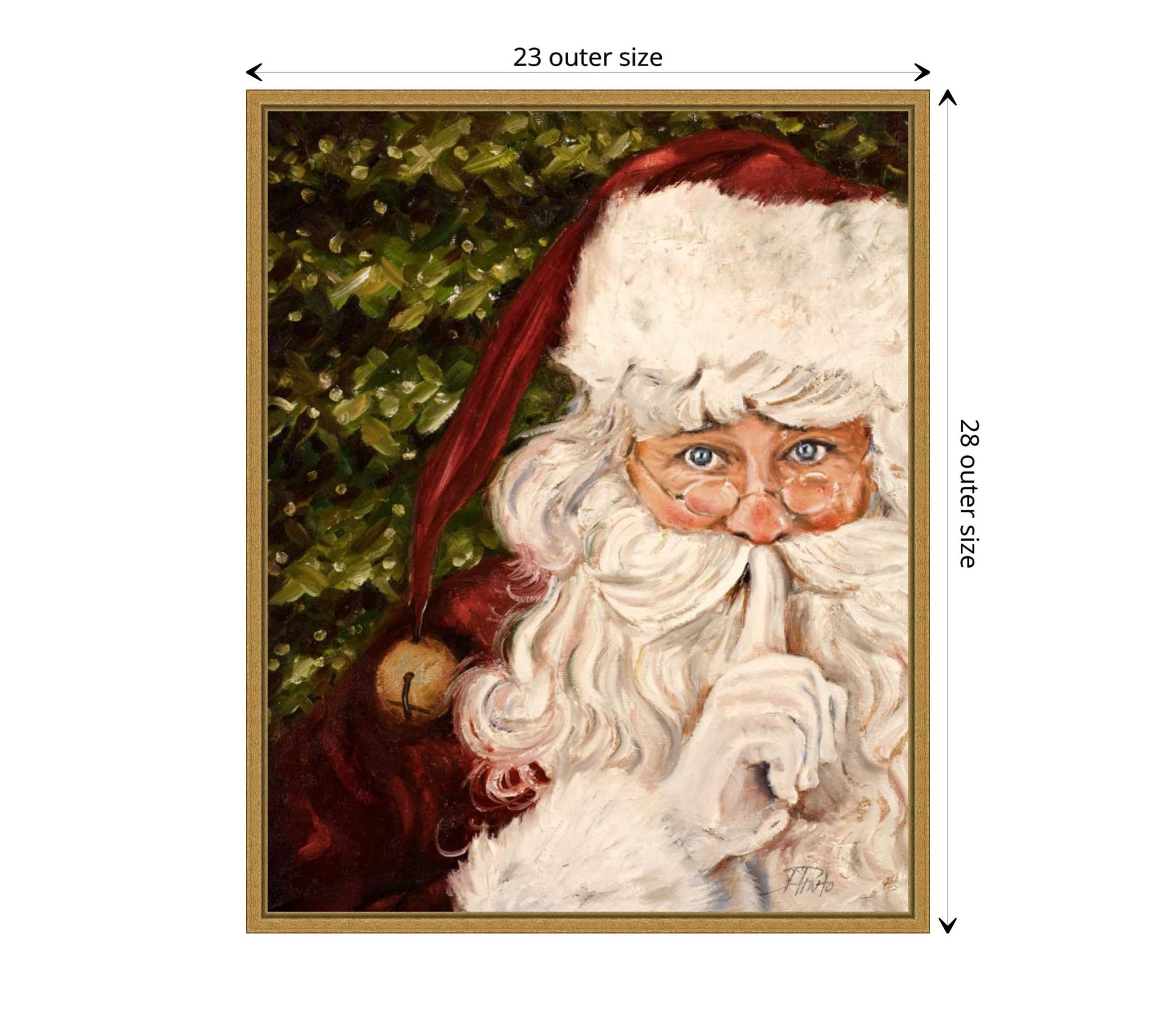 Secret Santa Framed Canvas Wall Art Print
