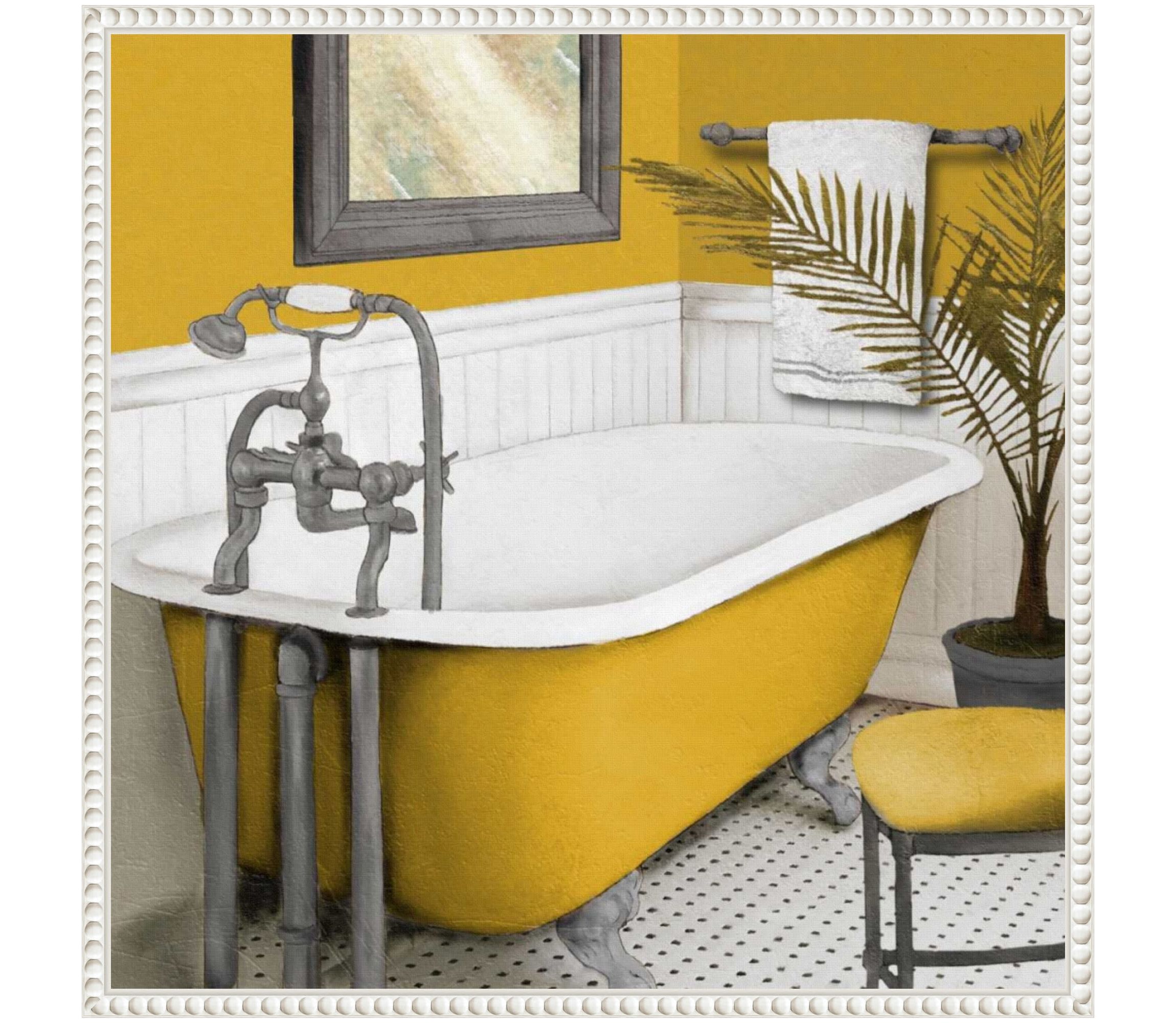 Sunny Bath I Framed Canvas Wall Art Print