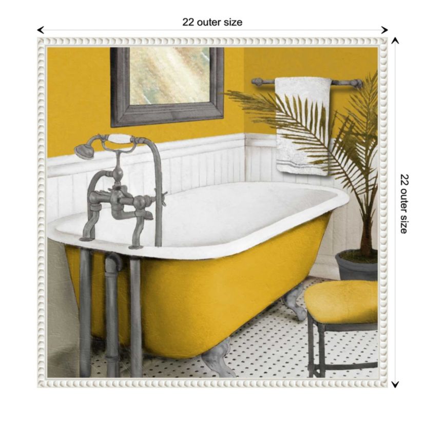 Sunny Bath I Framed Canvas Wall Art Print