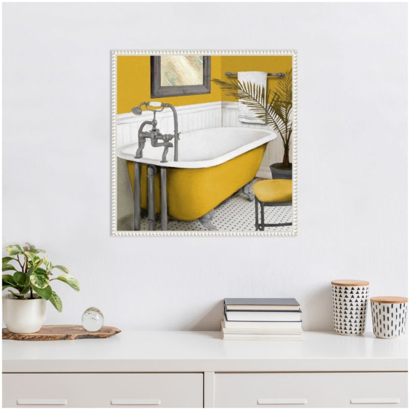 Sunny Bath I Framed Canvas Wall Art Print