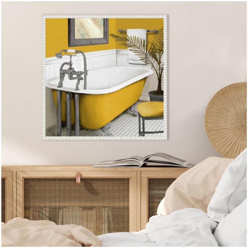 Sunny Bath I Framed Canvas Wall Art Print