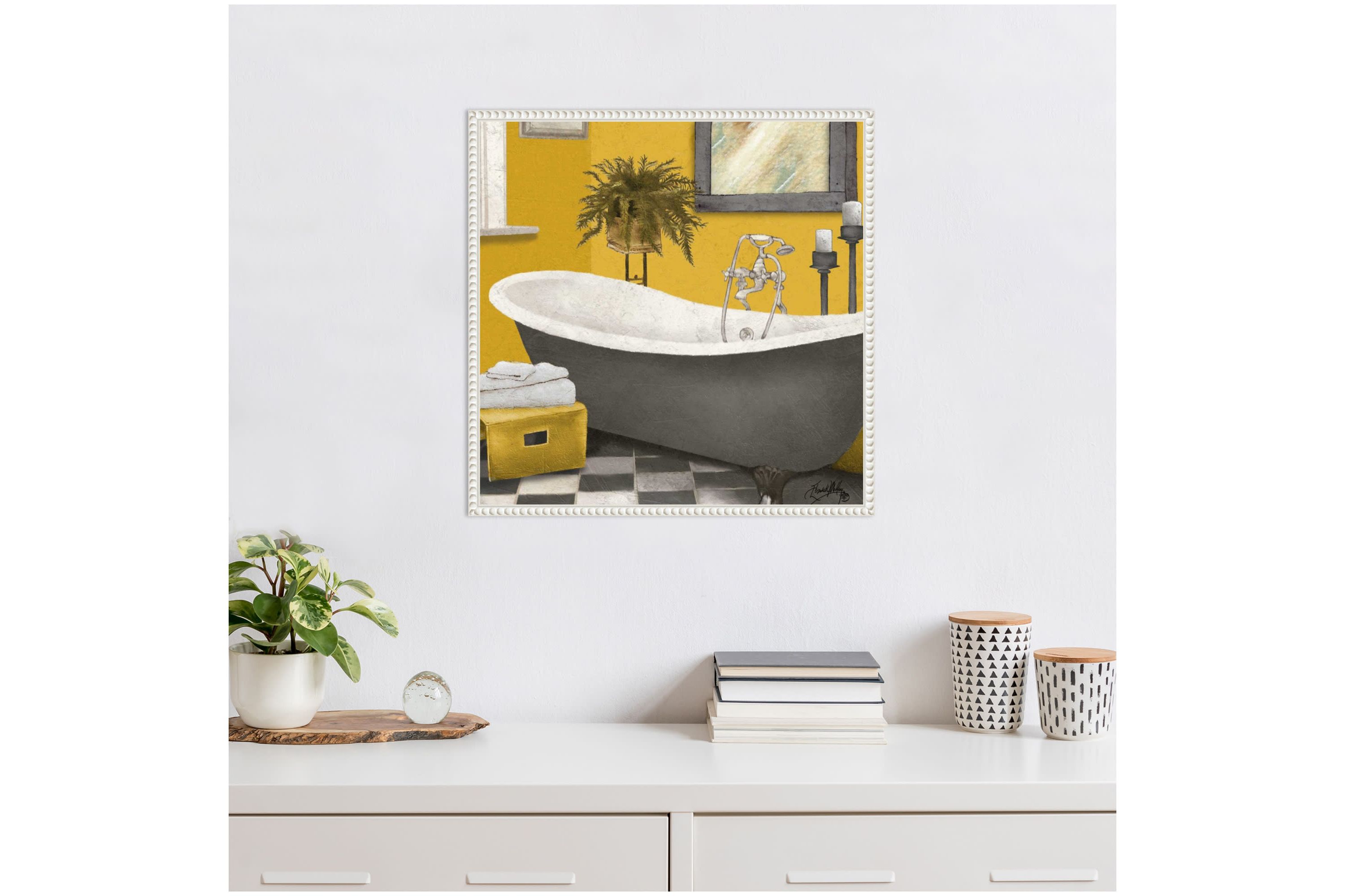 Sunny Bath II Framed Canvas Wall Art Print