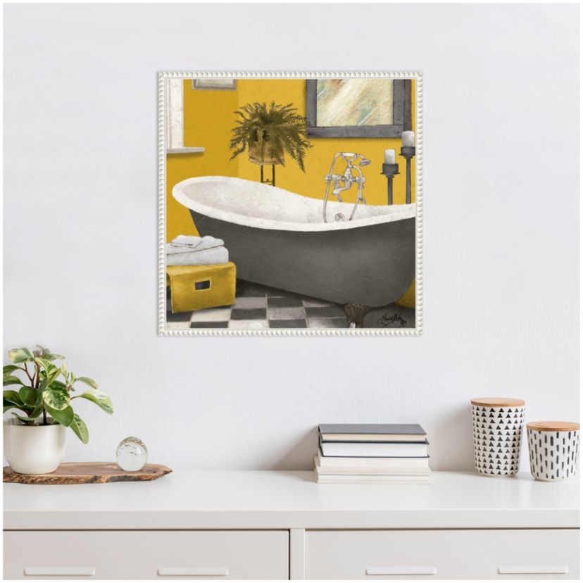 Sunny Bath II Framed Canvas Wall Art Print