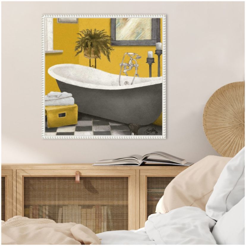 Sunny Bath II Framed Canvas Wall Art Print