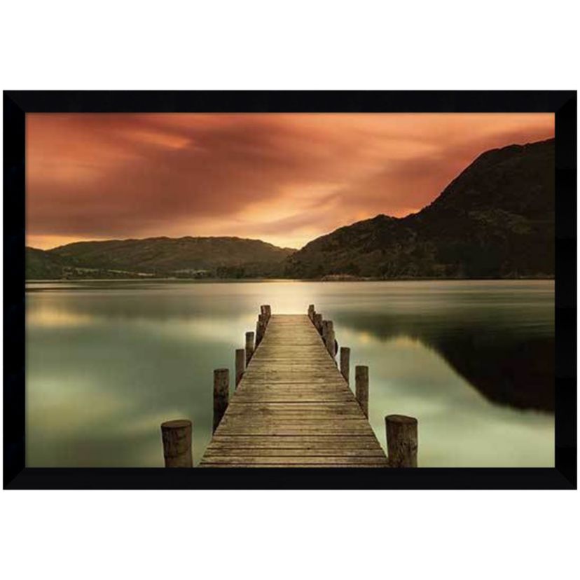 Ullswater Glenridding Cumbria by Mel Allen Wood Framed Wall Art Print