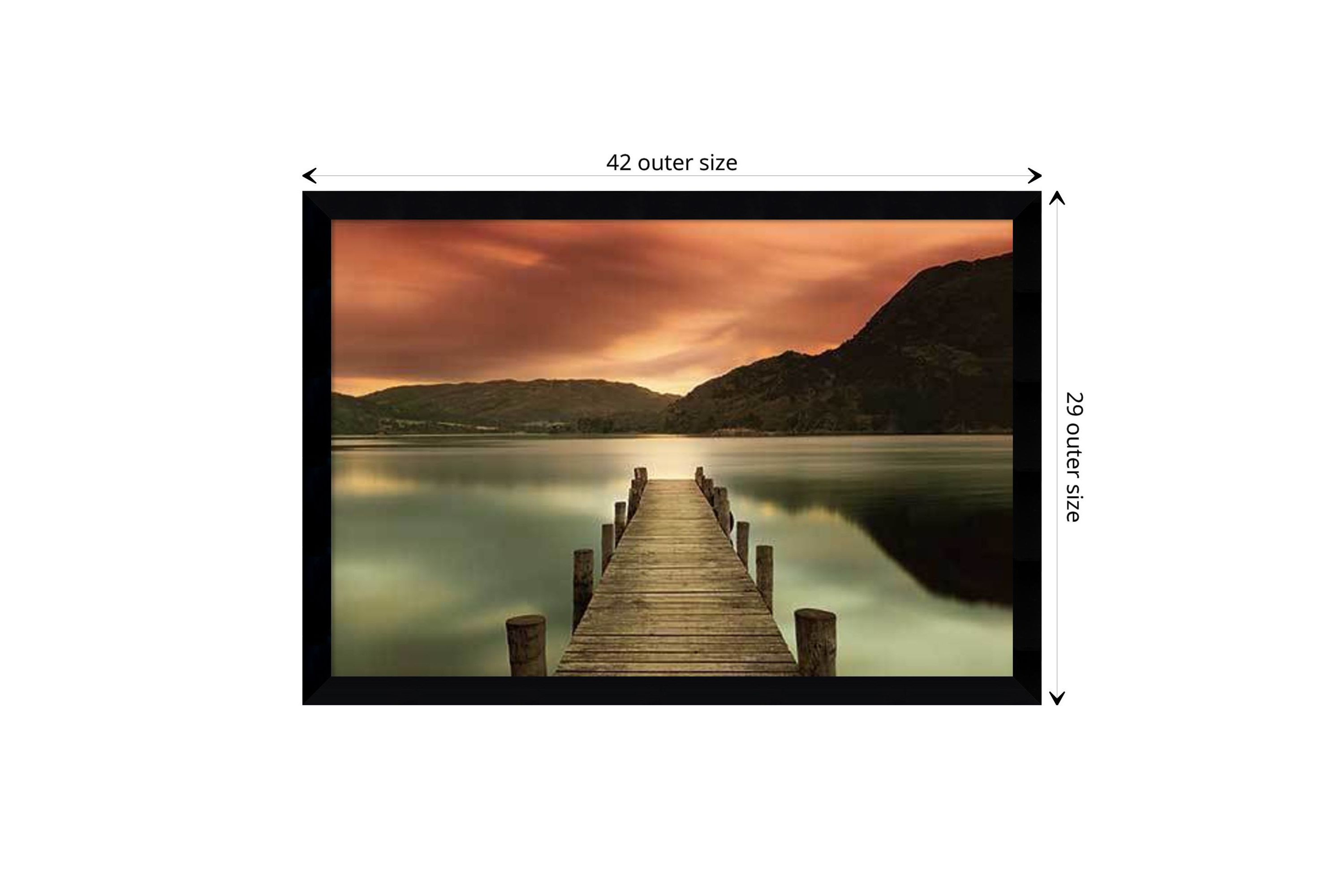 Ullswater Glenridding Cumbria by Mel Allen Wood Framed Wall Art Print
