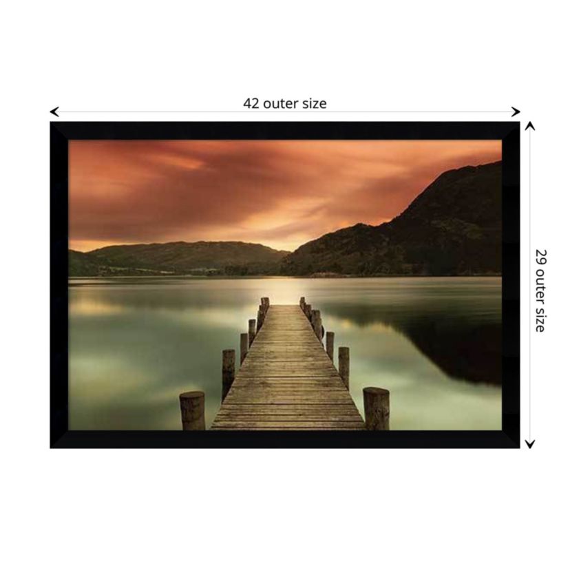 Ullswater Glenridding Cumbria by Mel Allen Wood Framed Wall Art Print